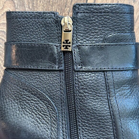 Leather Tory Burch heeled booties - size 10.5 - Picture 3 of 3